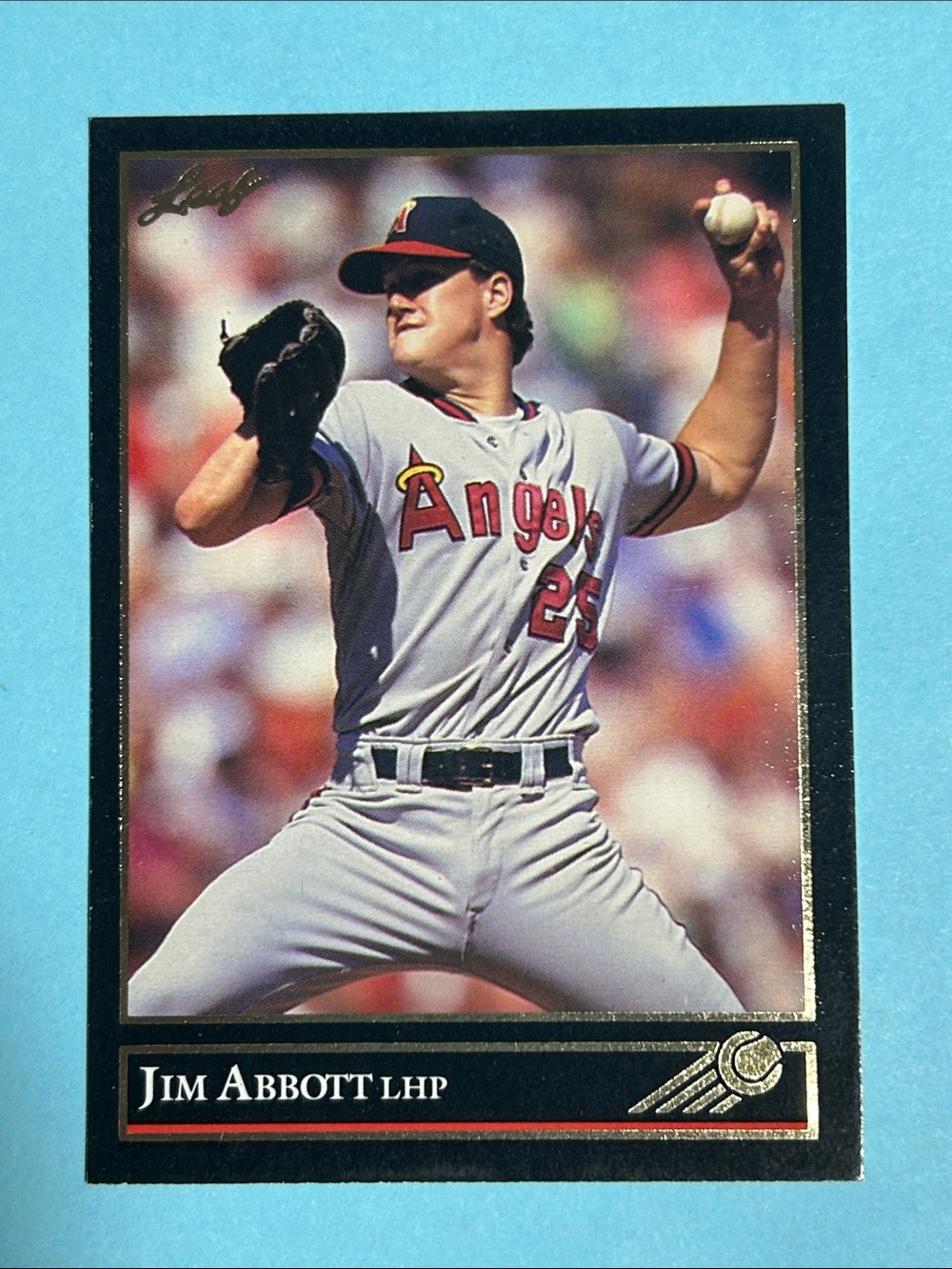 1992 Leaf Black Gold  insert Jim Abbott , CA Angels card#1